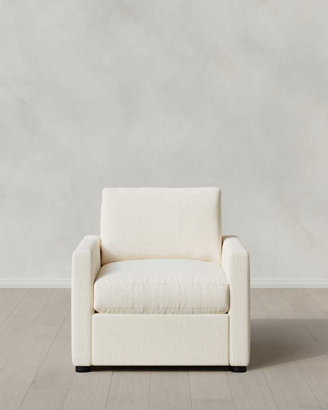 Snow Brennan Accent Chair in Performance Chenille Linen Blend