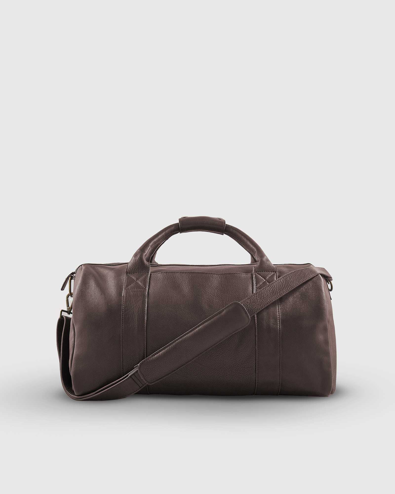 Dark Brown Nappa Leather Duffle Bag