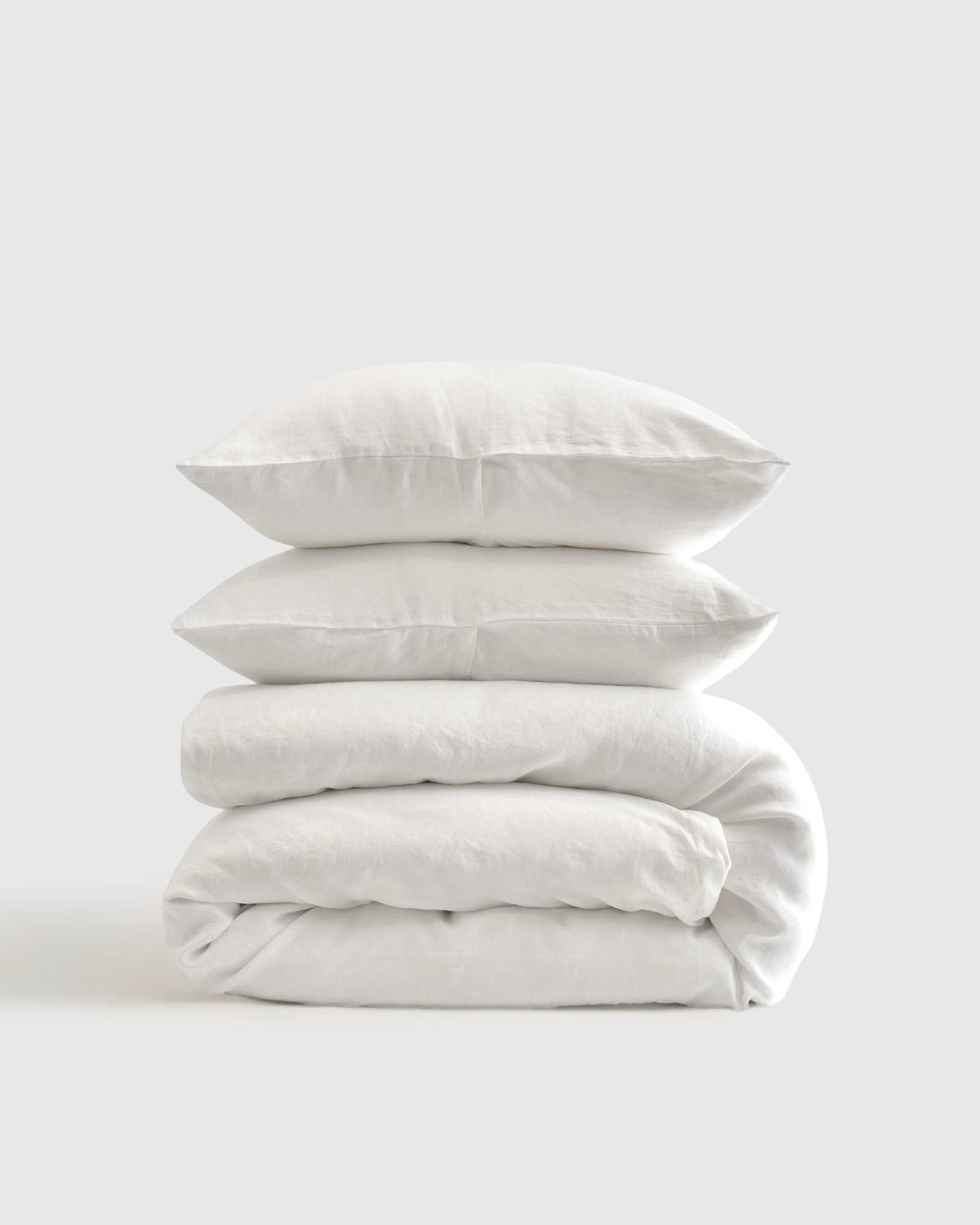 white European Linen Duvet Cover Set