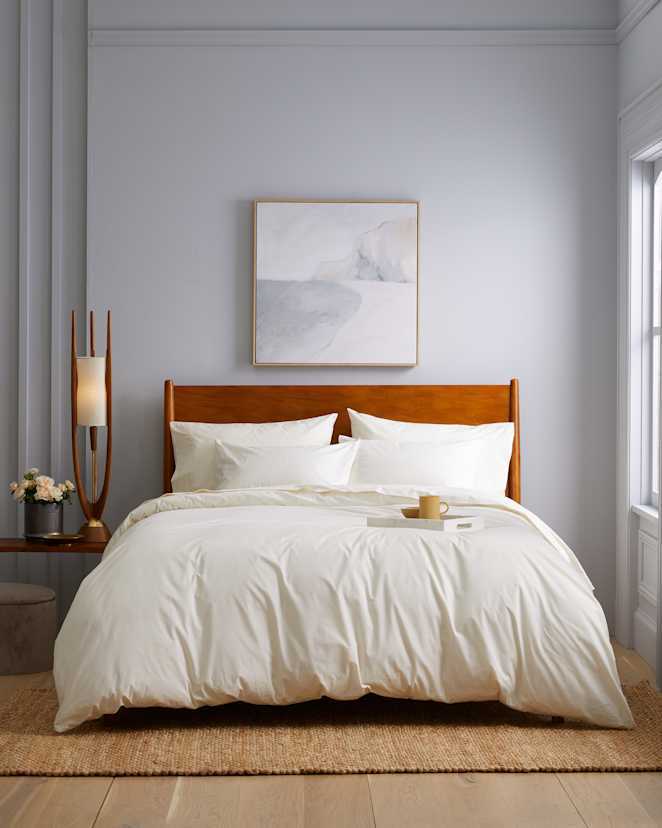 Ivory Organic Crisp & Smooth Cotton Deluxe Bedding Bundle