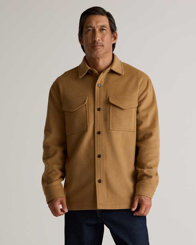 Caramel Italian Wool Overshirt