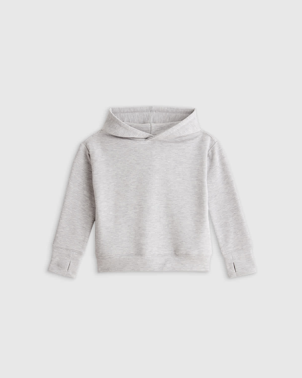 Heather Grey Girls SuperSoft Fleece Crop Pullover Hoodie
