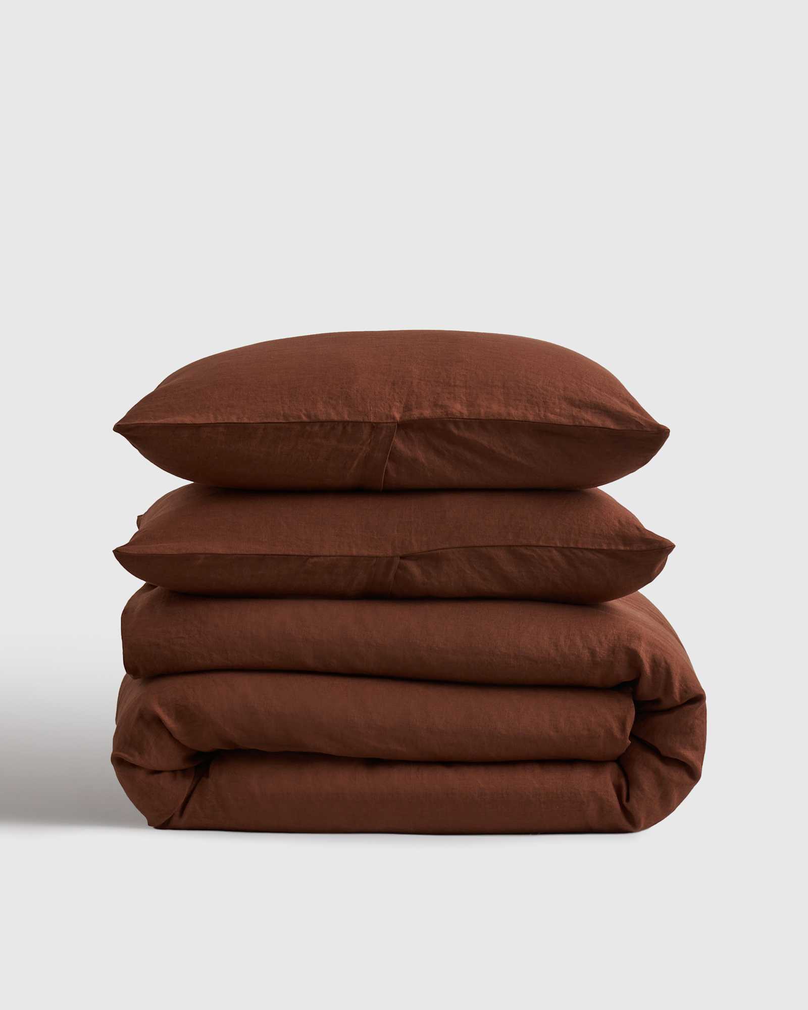 bordeaux European Linen Duvet Cover Set