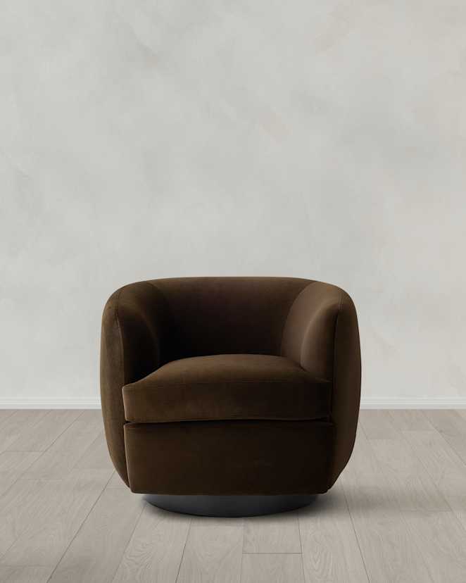Performance Velvet Java Performance Velvet Swivel Chair