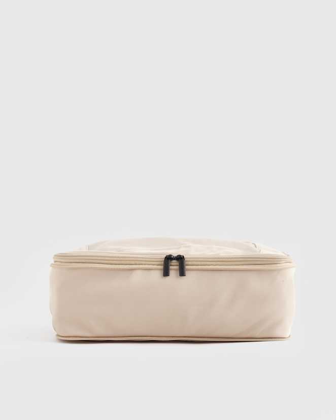 Beige Eco Compression Packing Cubes (6-pack)