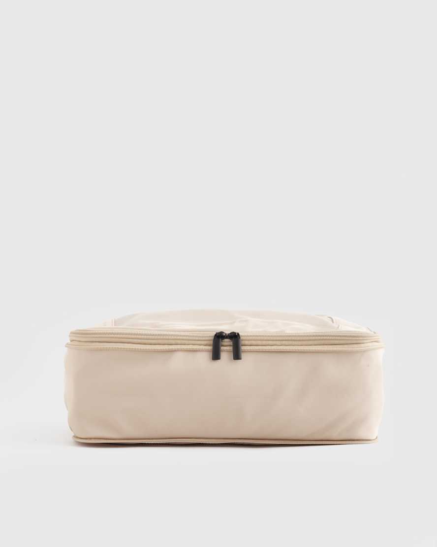 Beige Eco Compression Packing Cubes (6-pack)