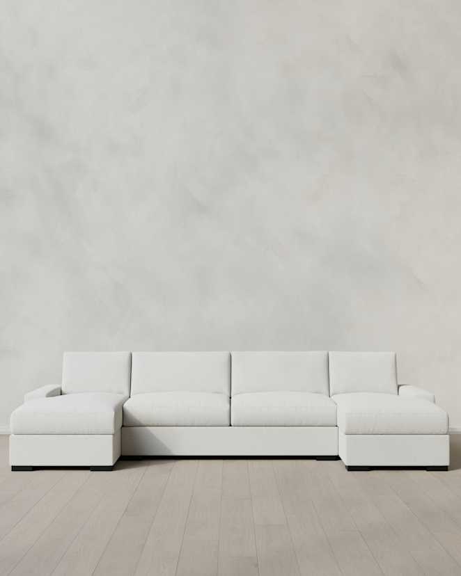 Snow Stillman U Sectional in Performance Basketweave