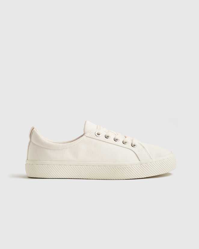 White Eco Cotton Canvas Everyday Sneaker