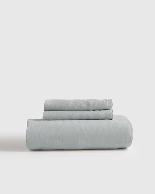 Mist European Linen Fitted Sheet Set