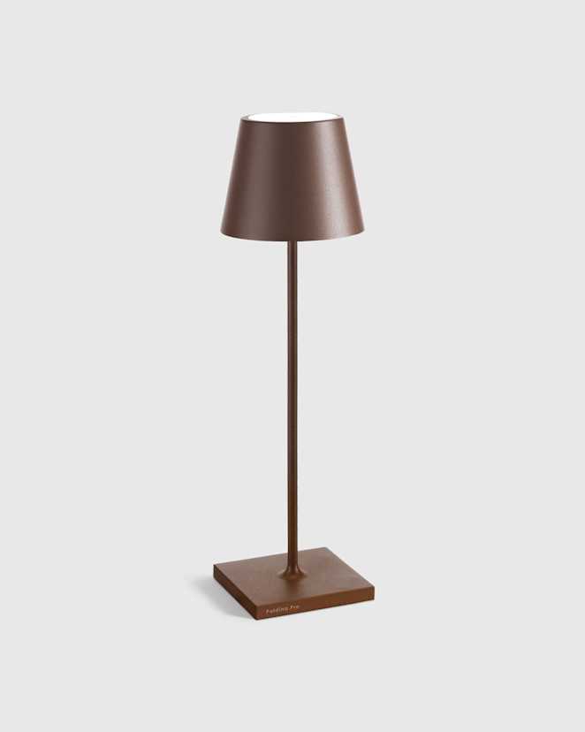 Rust Poldina Pro Rechargeable Table Lamp by Zafferano