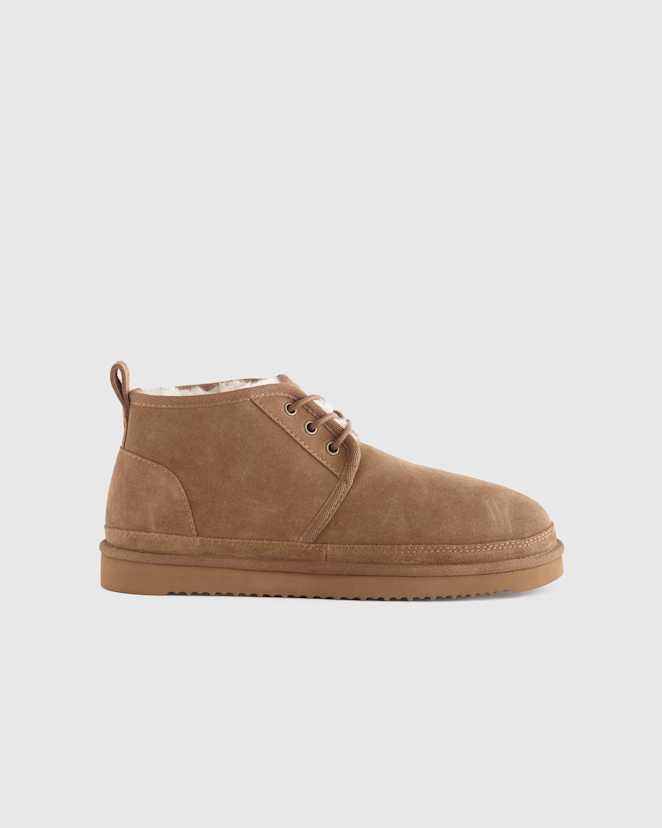 Pecan Australian Shearling Chukka Bootie