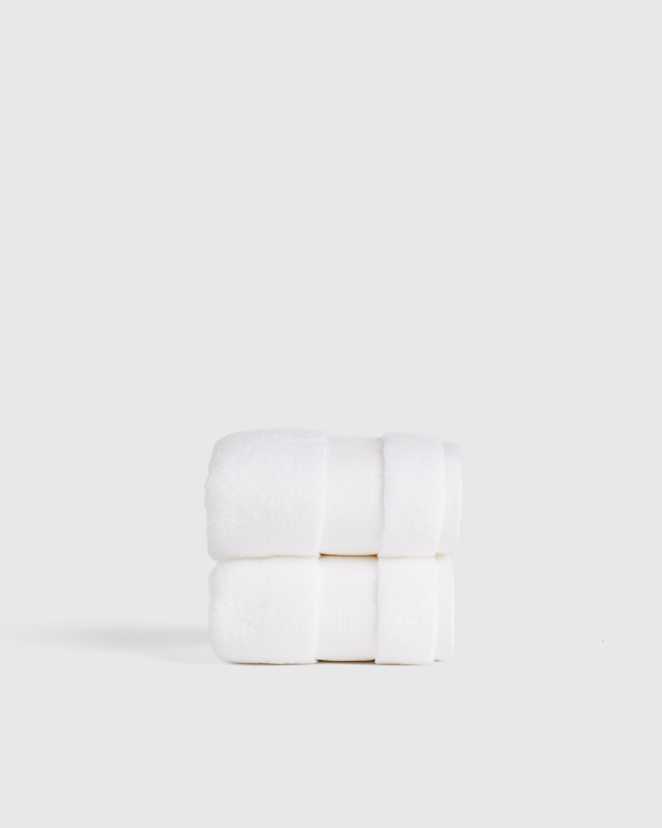 White Turkish Classic Hand Towel (Set of 2)