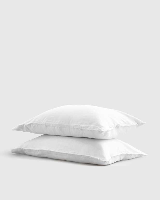 White European Linen Pillowcase Set