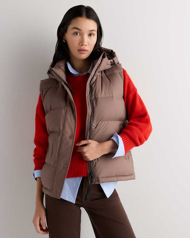 Hazel Brown Responsible Down Puffer Vest