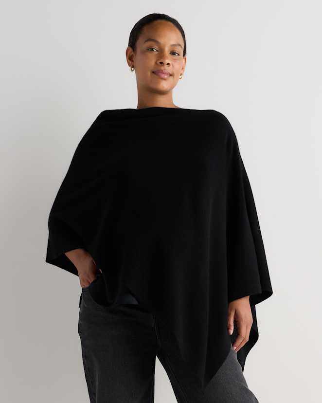 Black Mongolian Cashmere Nursing Shawl