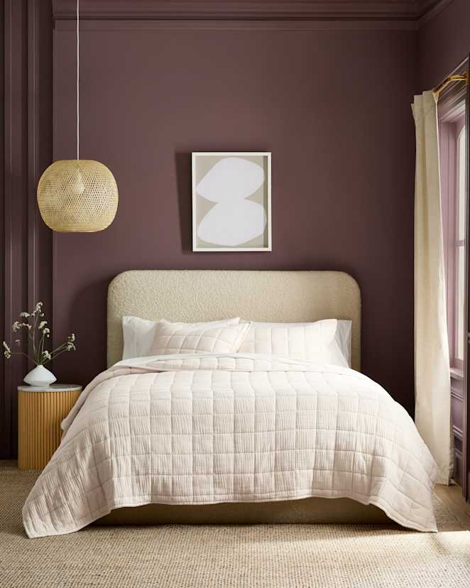 Undyed Ensemble de courtepointe en gaze aérée biologique à carreaux