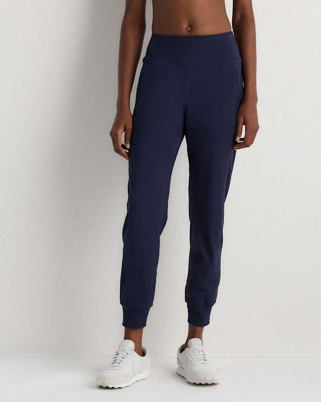 Deep Navy Whistler Mid-Rise Thermal Joggers
