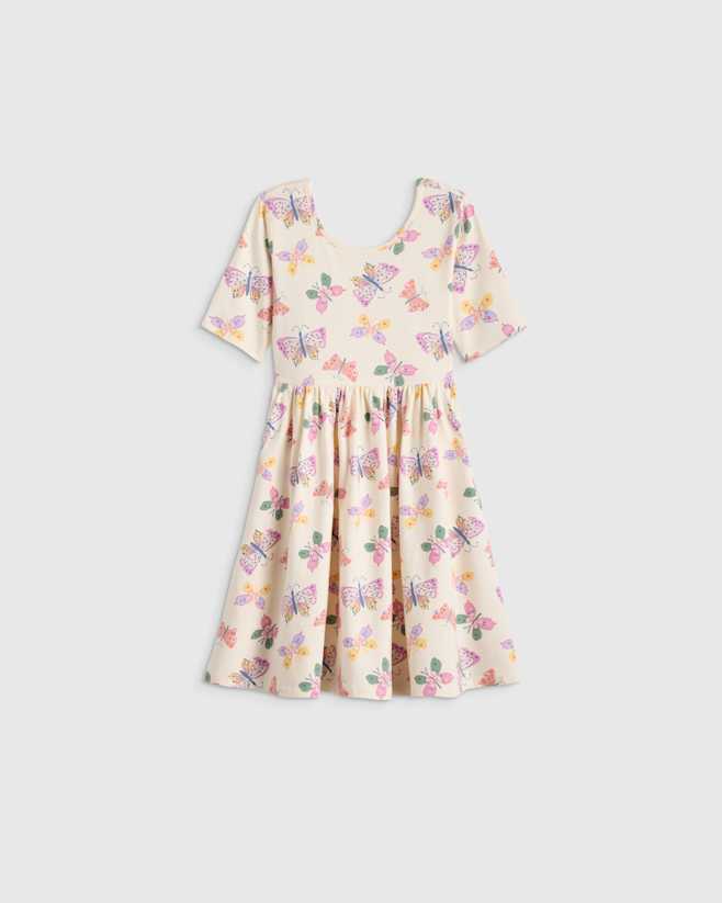 Multi Butterflies Organic Cotton Skater Dress