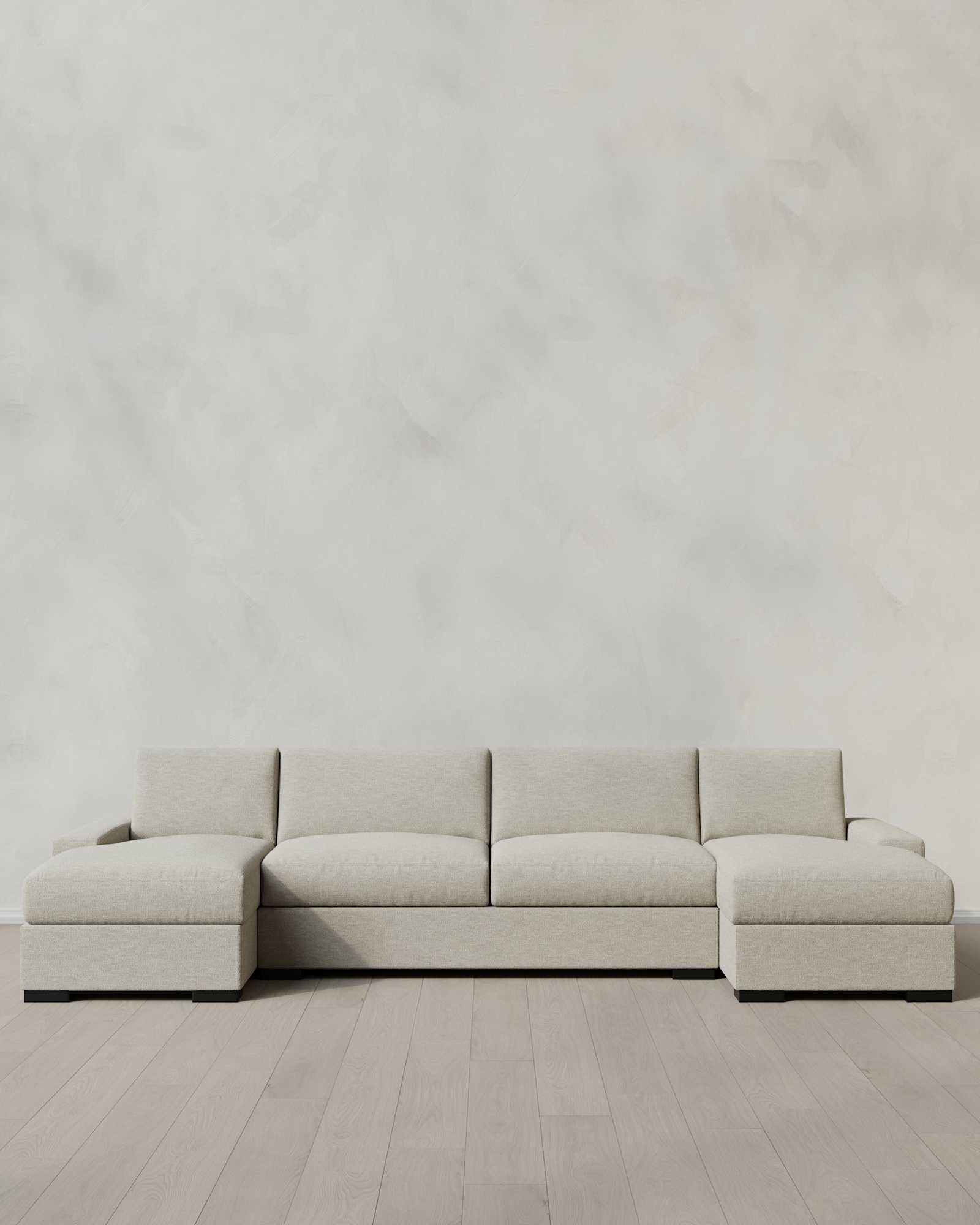 Stillman-Basketweave 134 U Sectional Flax