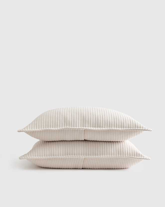 Sand Organic Cotton Matelasse Sham Set
