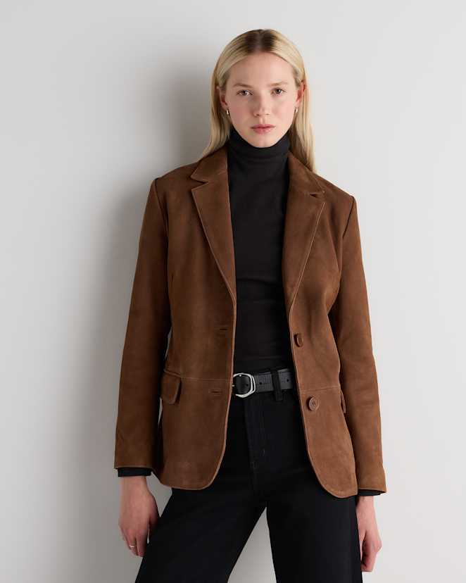 Java Brown 100% Suede Blazer