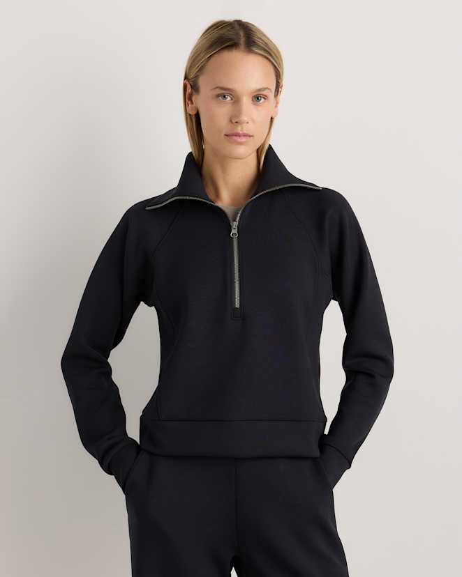 Black CloudComfort Half Zip Sweatshirt
