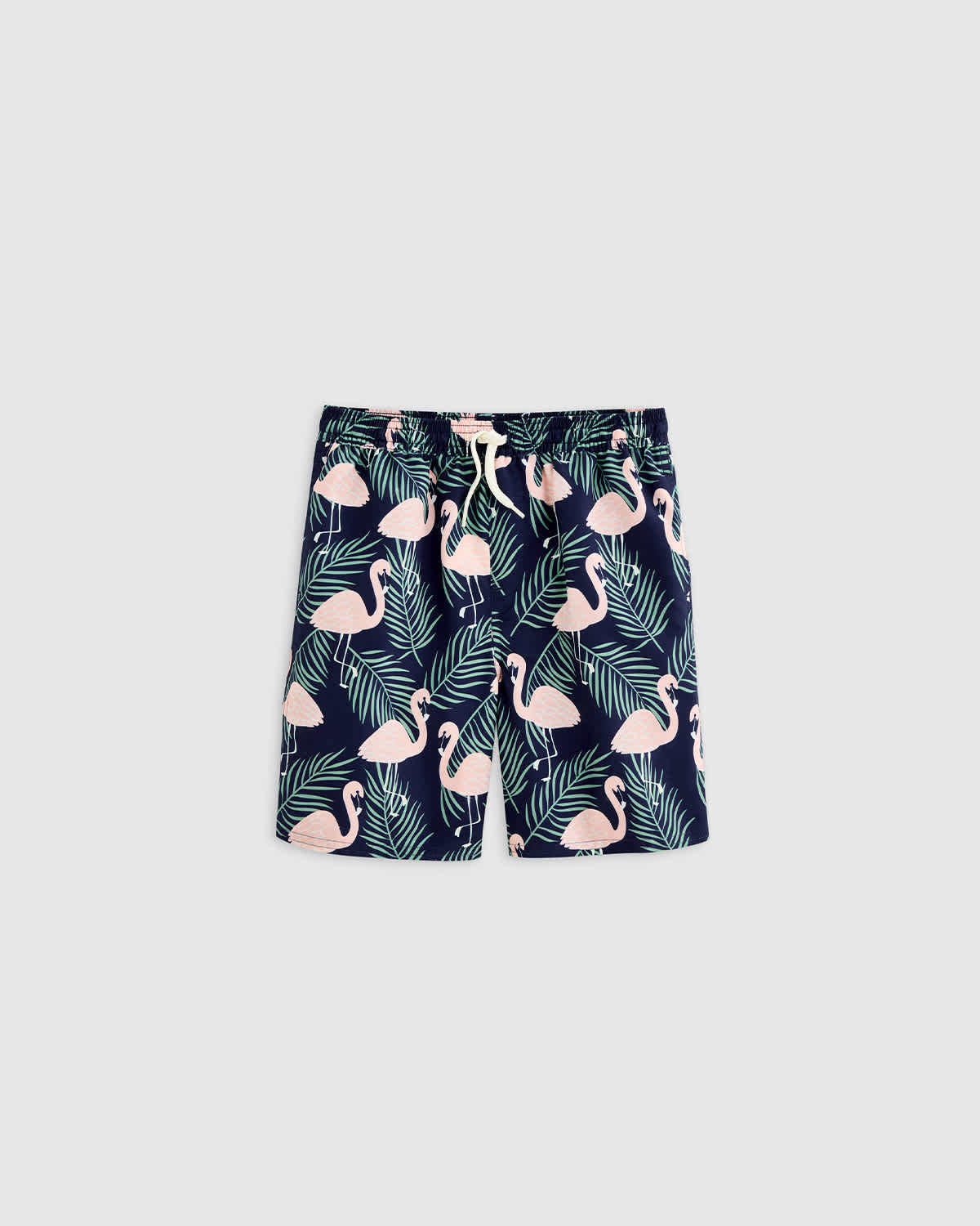 U--881-FLAMPLMS-018 EDITED flamingo-palms Swim Trunk