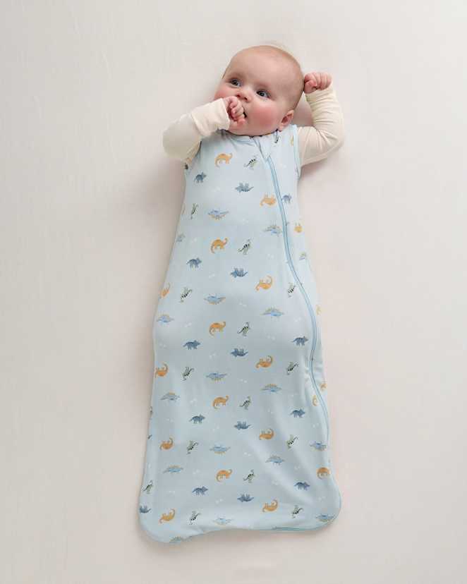 Baby Blue Little Dino Bamboo Sleep Bag 0.5 TOG