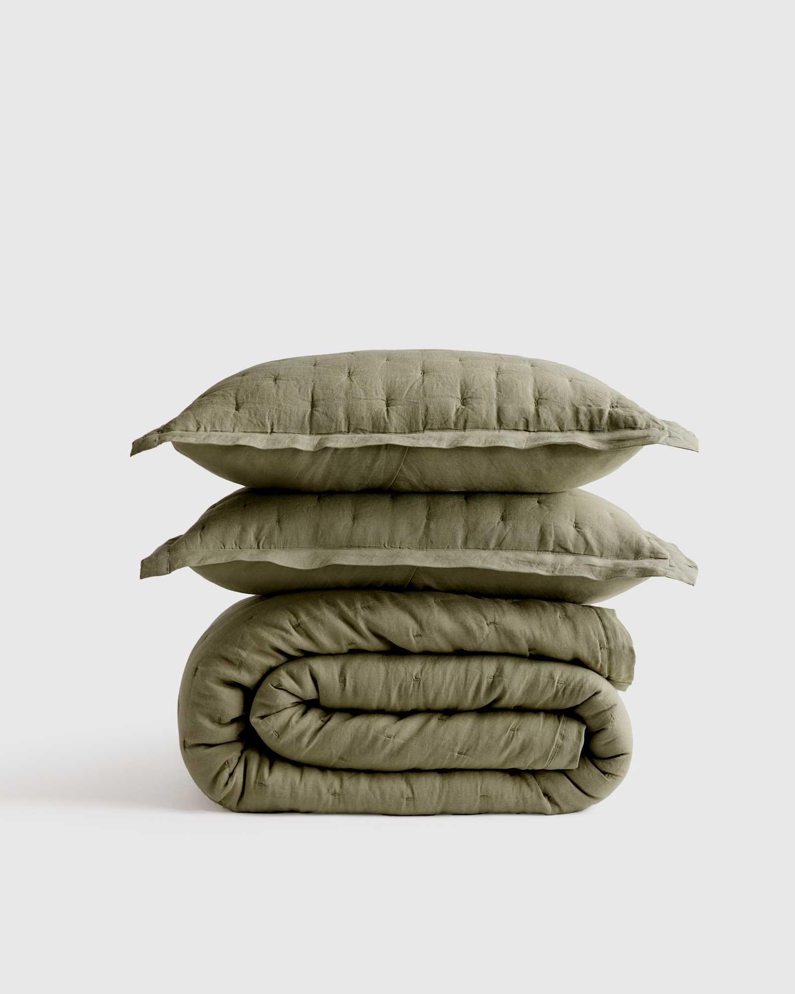 Willowleaf European Linen Dream Quilt Set