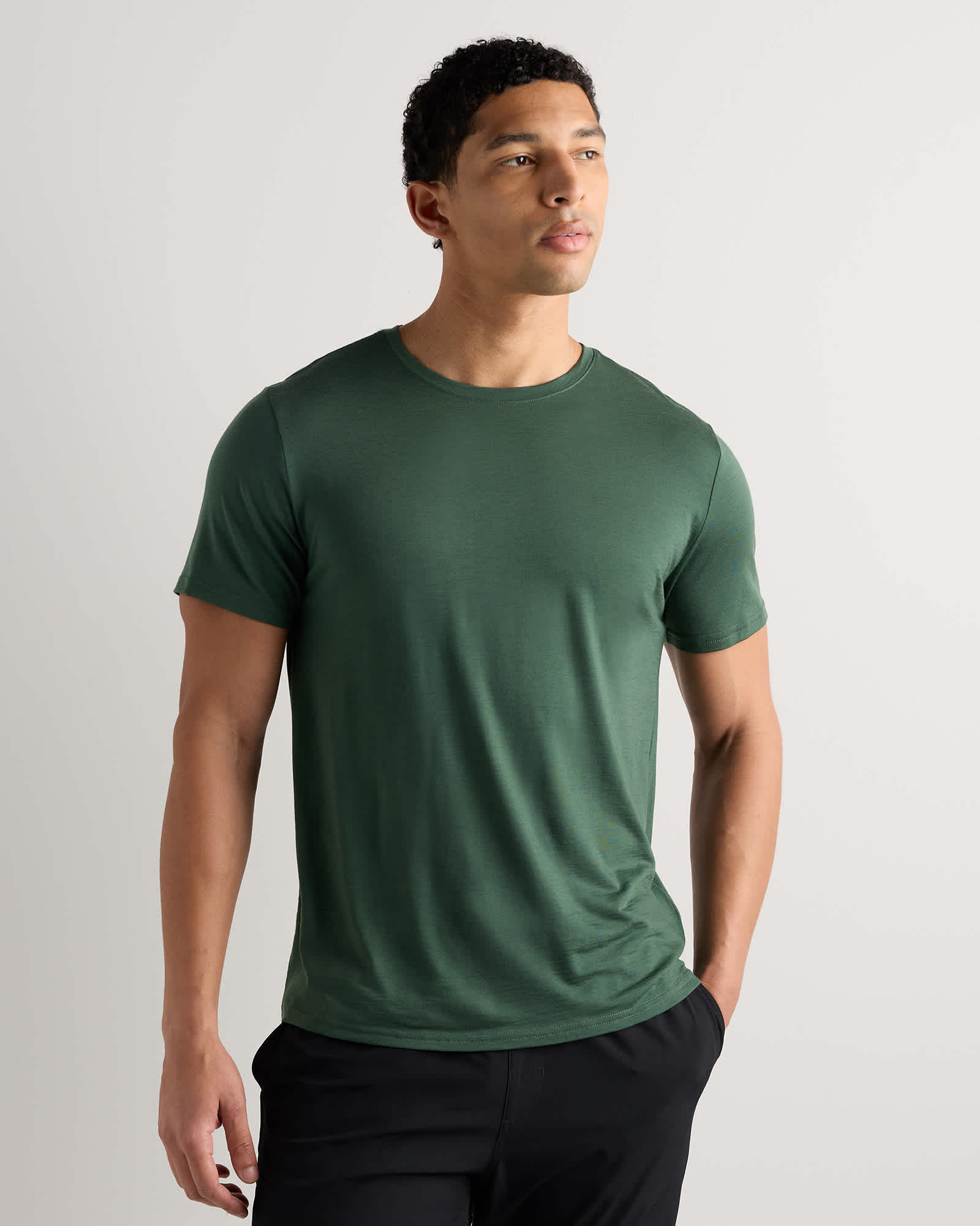 green 100% Merino Wool All-Season Short Sleeve Base Layer Tee