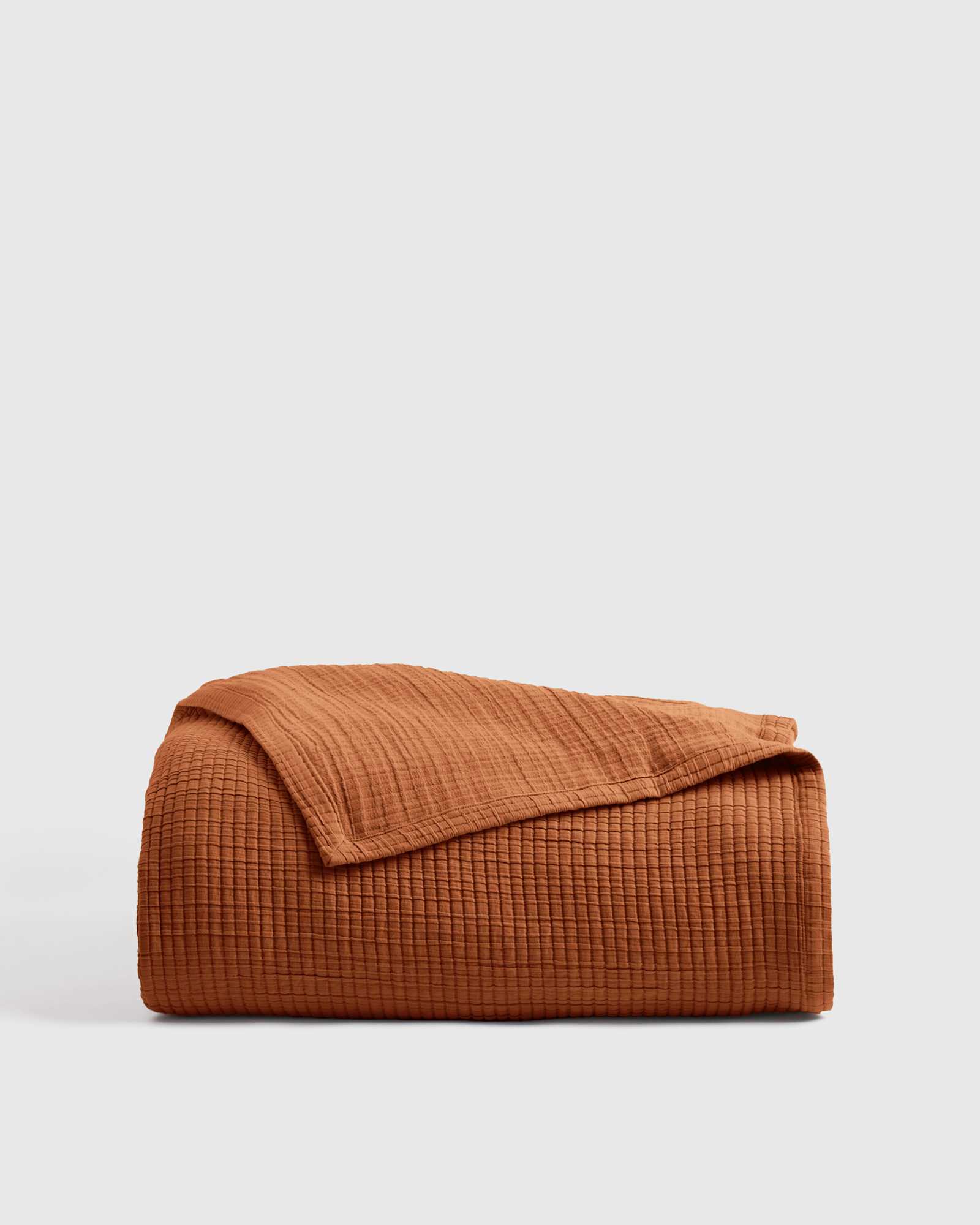 Organic Ribbed Cotton Coverlet Terr