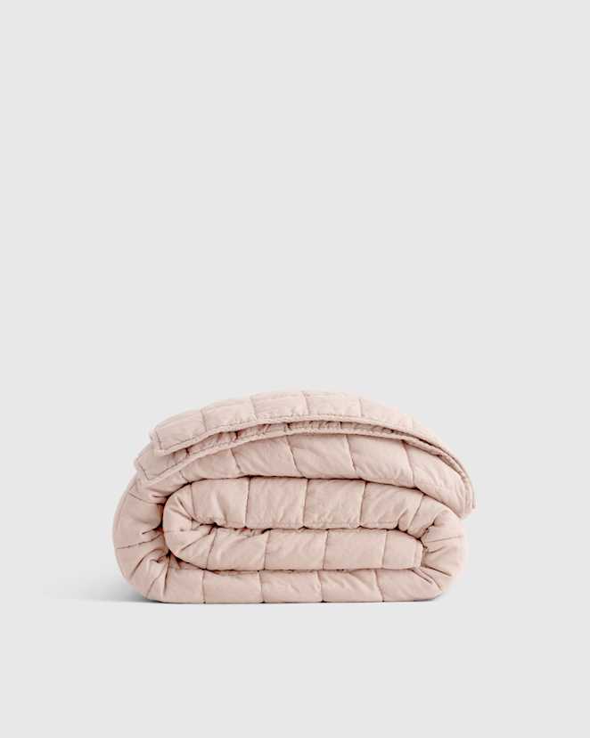 Soft Blush European Linen Box Quilt