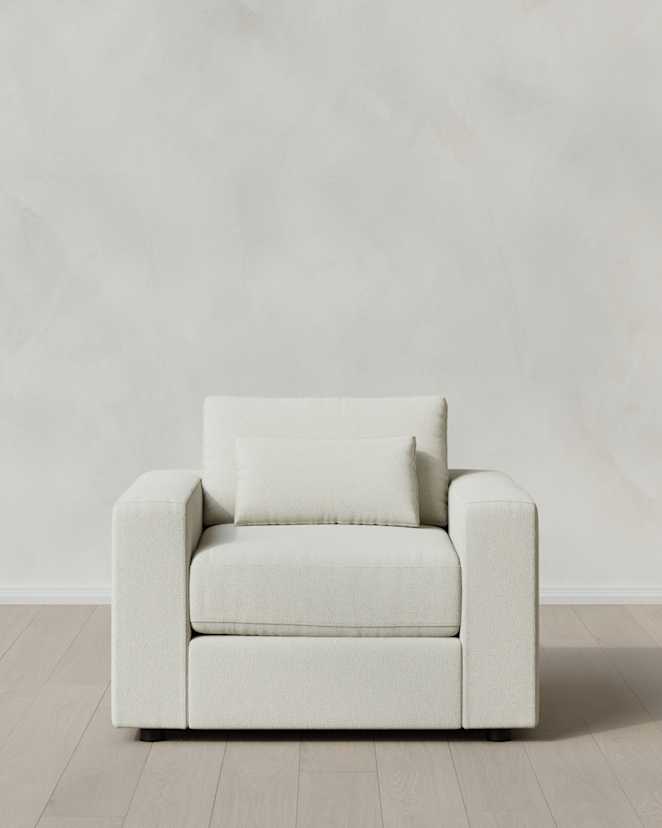 Ivory Ashford Deep Seat Chair and a Half in Performance Basketweave