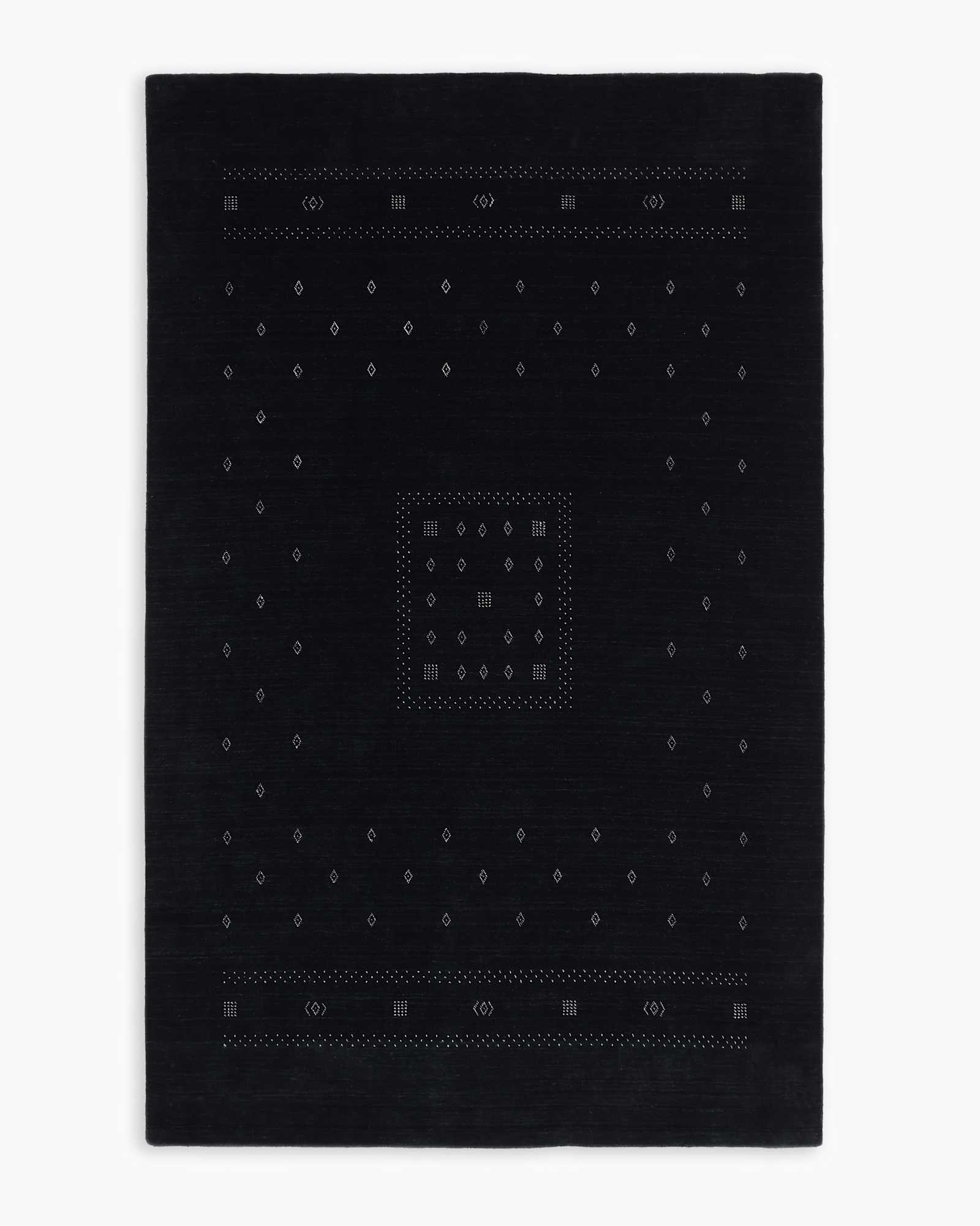 Black Dakota Hand-Loomed Wool Rug