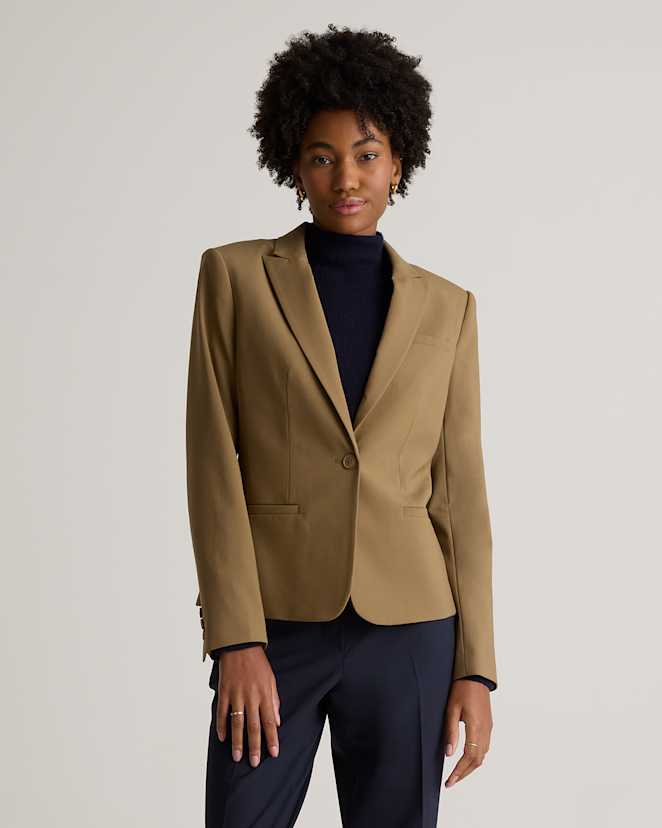 Sahara Camel Italian Wool Tailored Blazer