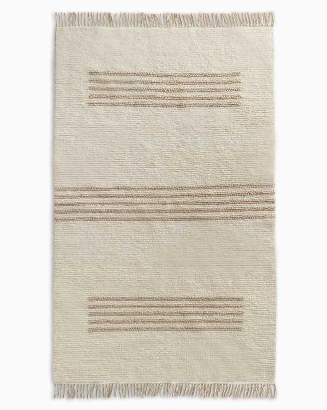 Ivory/Neutral Otto Hand-Knotted Cotton Wool Rug
