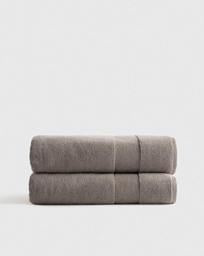 Heather Brown Classic Organic Turkish Cotton Bath Sheet (Set of 2)