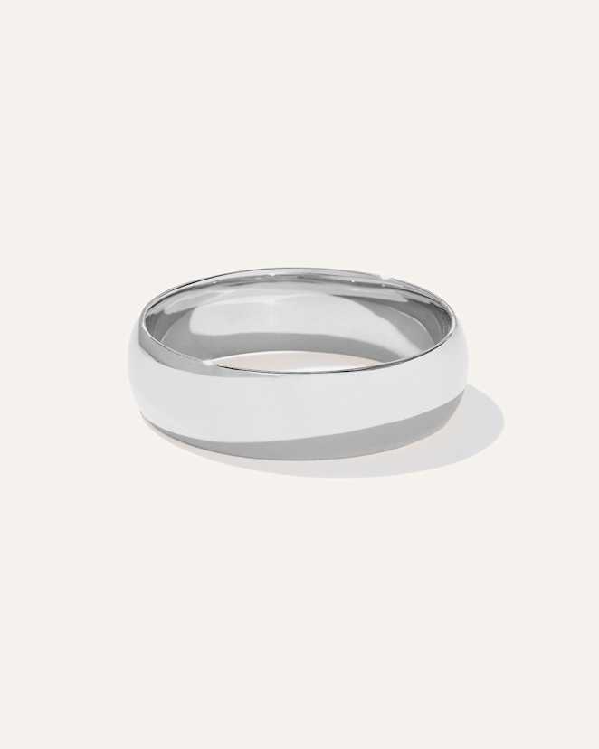 Platinum Low Dome Band - 6mm