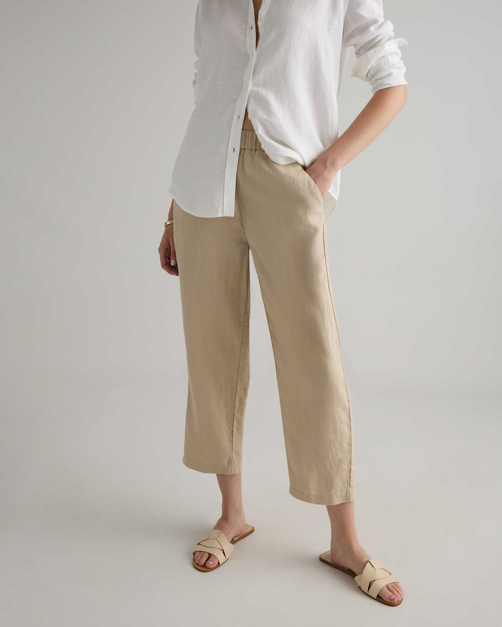 driftwood 100% European Linen Pants