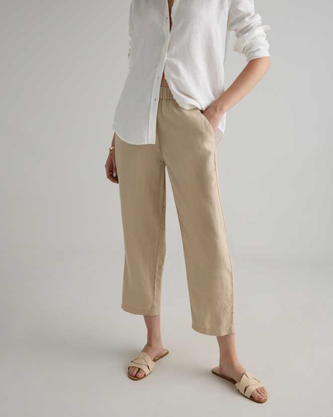 Driftwood 100% European Linen Pants