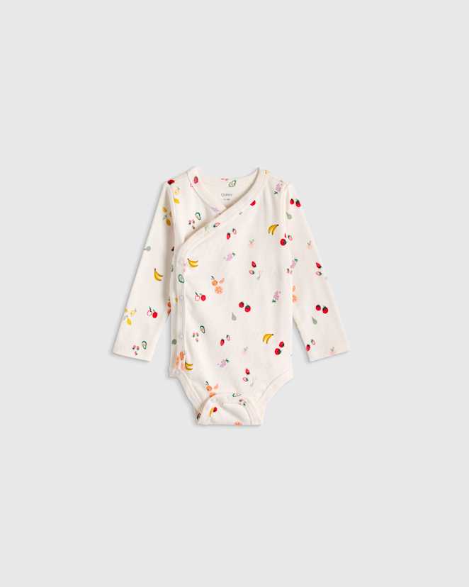 Farmer's Market 100% Organic Cotton Long Sleeve Kimono Bodysuit