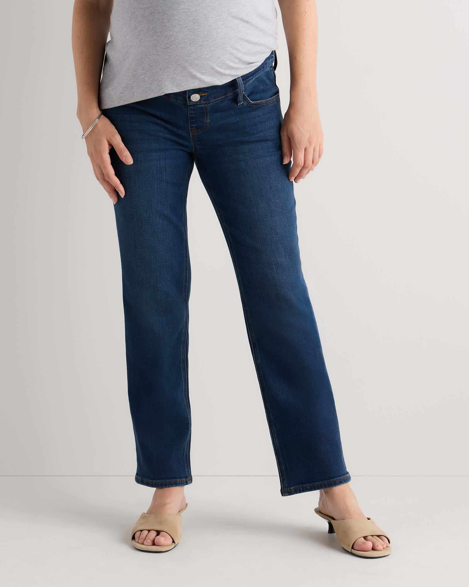 Midnight Blue Lila Stretch Maternity Straight Jeans