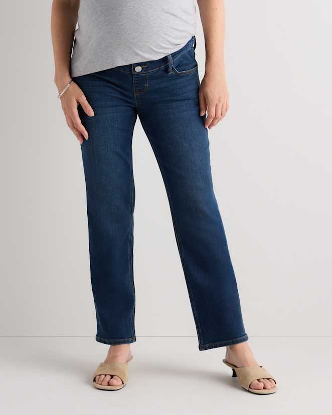 Midnight Blue Lila Stretch Maternity Straight Jeans