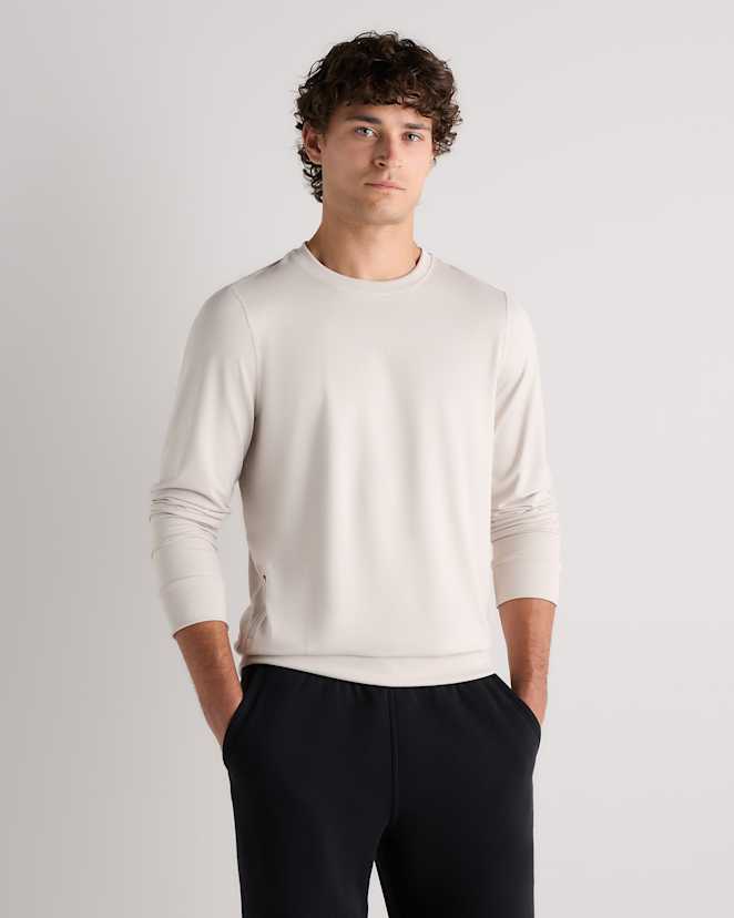 Solid Chalk Flowknit Performance Crew Sweatshirt