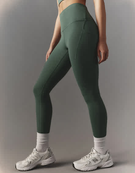Big Sur Green Power-Up High-Rise Training Pocket Legging