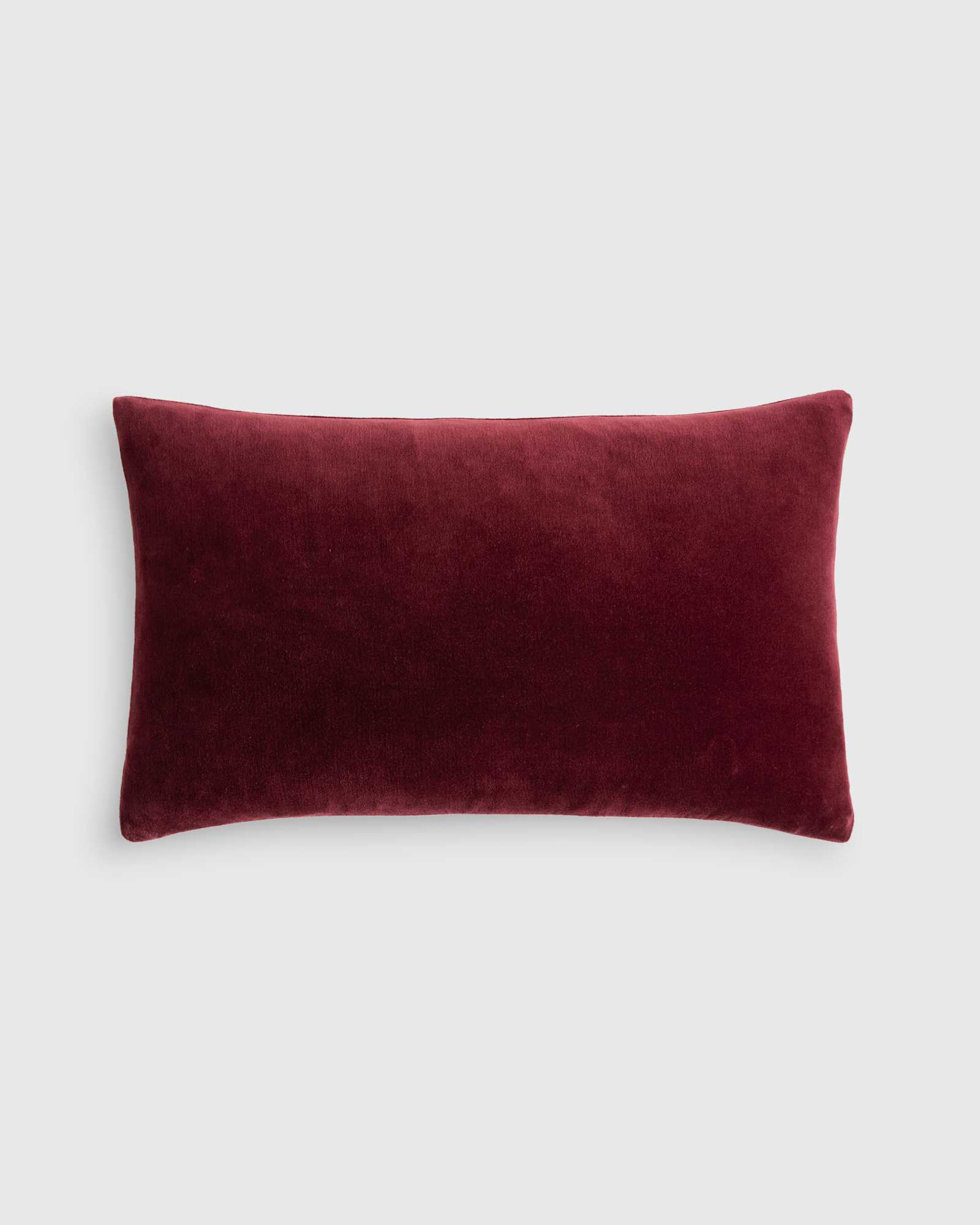 Bordeaux Classic Cotton Velvet Pillow Cover
