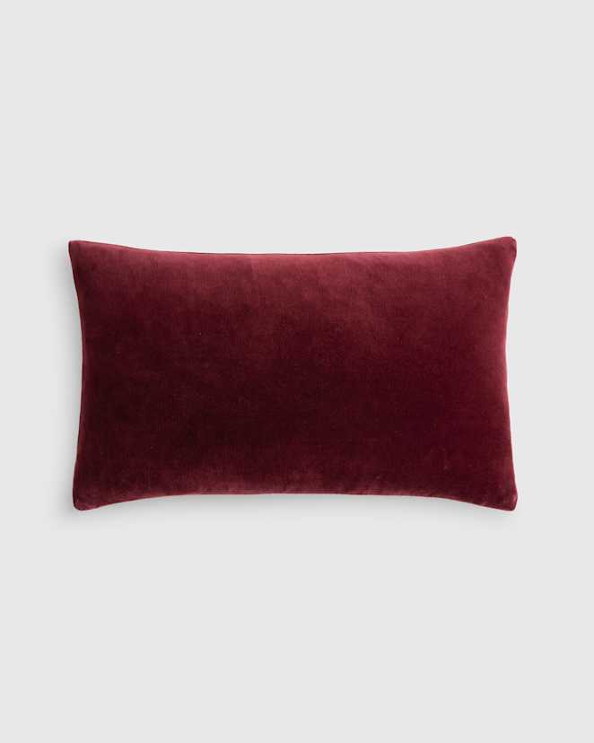 Bordeaux Classic Cotton Velvet Pillow Cover