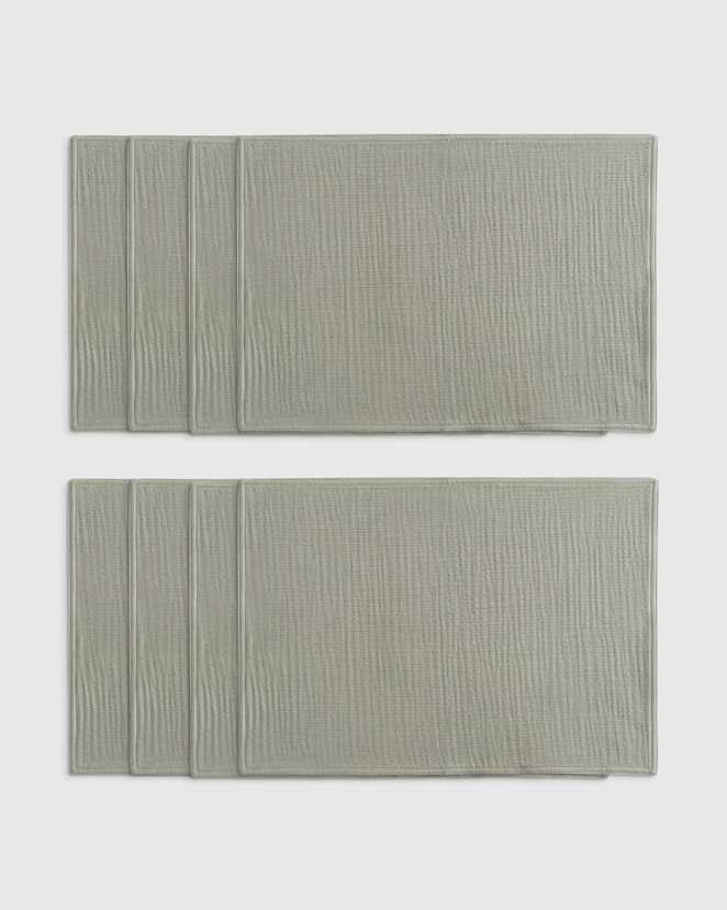 Dried Sage Napperons en gaze de coton biologique (ensemble de 8)