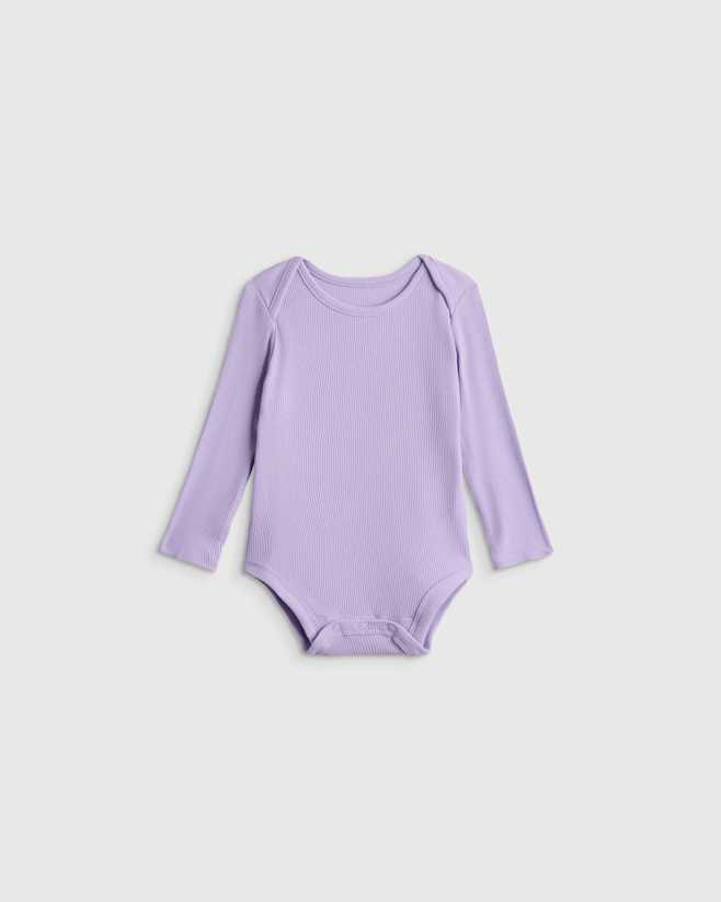 Violet Mist Softest Rib Long Sleeve Bodysuit