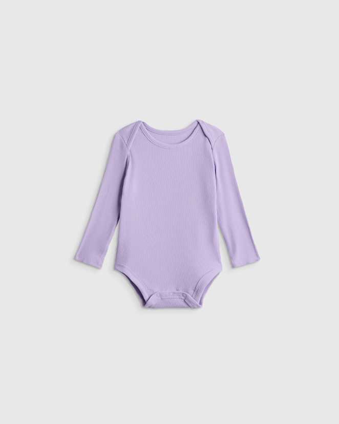 Violet Mist Softest Rib Long Sleeve Bodysuit